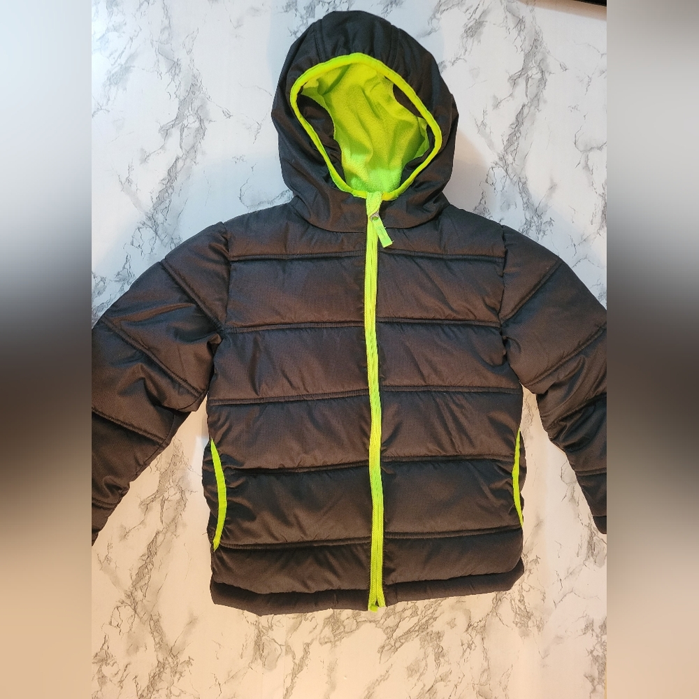 Faded Glory XS 4-5 Kids Black Puffer Coat